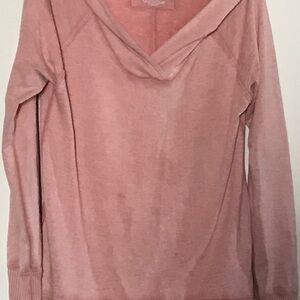 Sonoma, women pink sweatshirt. Medium. Hooded